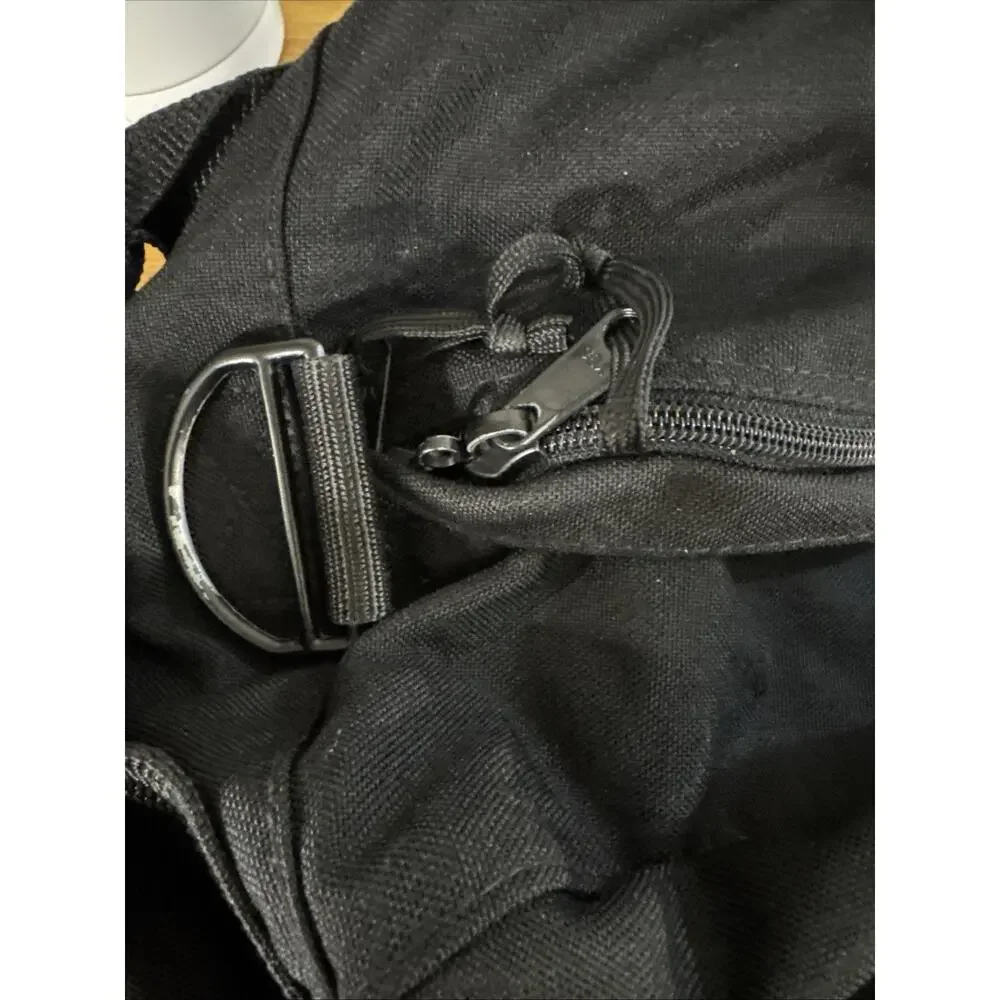 Eddie Bauer Black Heavy Duty Nylon Duffle Large 24